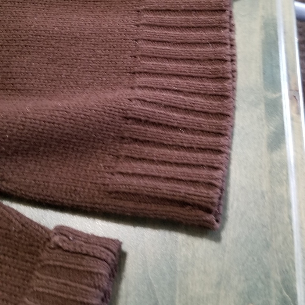 Full Snap Front Brown/Chunky Cardigan - Picture 6 of 6